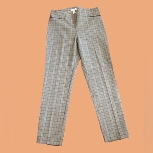 Stretchy Gray Plaid Pants Large